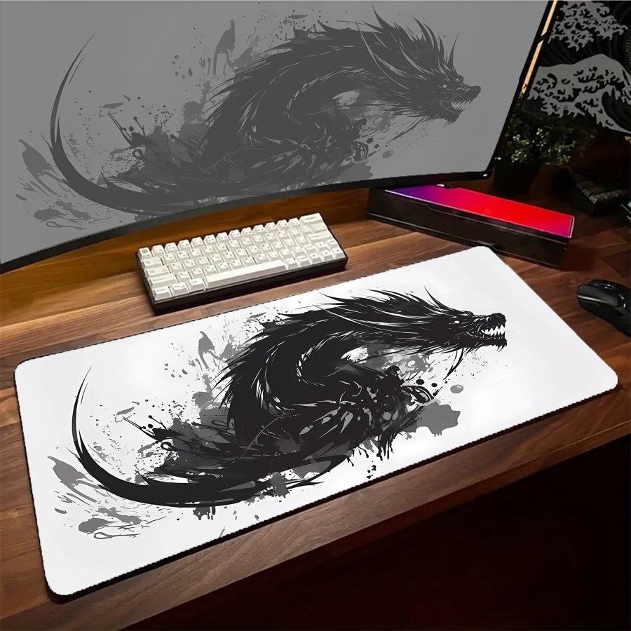 Gaming Accessories For Pc Setup - لوحة ماوس كبيرة بتصميم تنين كاواي،