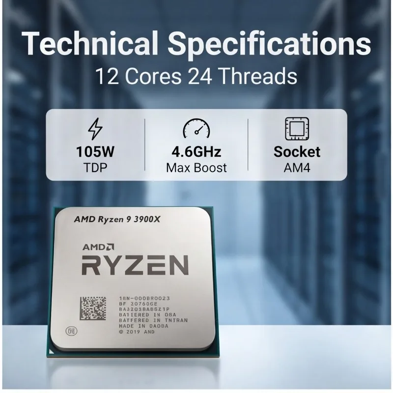 معالج AMD Ryzen 9 3900X بـ 12  - مراجعة Amd Cpu Ryzen 9 وسعره